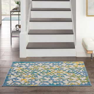 The Rug Corner Nourison Home Nourison Home - Aloha Ivory/Blue Area Rug ALH21  
