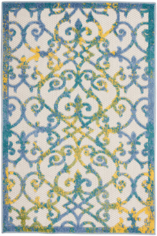 The Rug Corner Nourison Home Nourison Home - Aloha Ivory/Blue Area Rug ALH21  