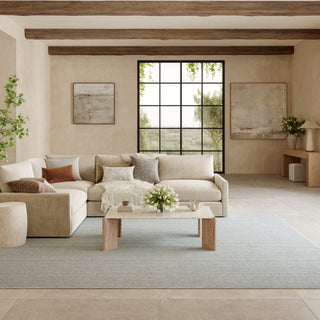 The Rug Corner Nourison Home Nourison Home - Natural Texture Ivory/Blue Area Rug NTX01  
