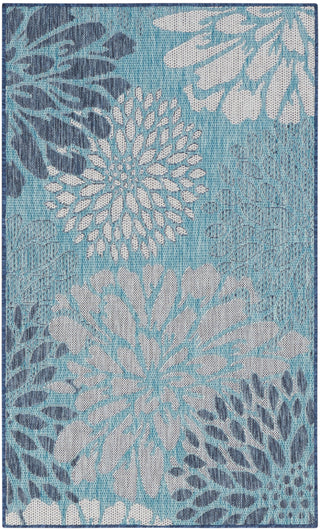 The Rug Corner Nourison Home Garden Oasis GOA06 NAVY Area Rugs  