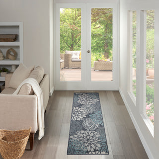 The Rug Corner Nourison Home Garden Oasis GOA06 NAVY Area Rugs  