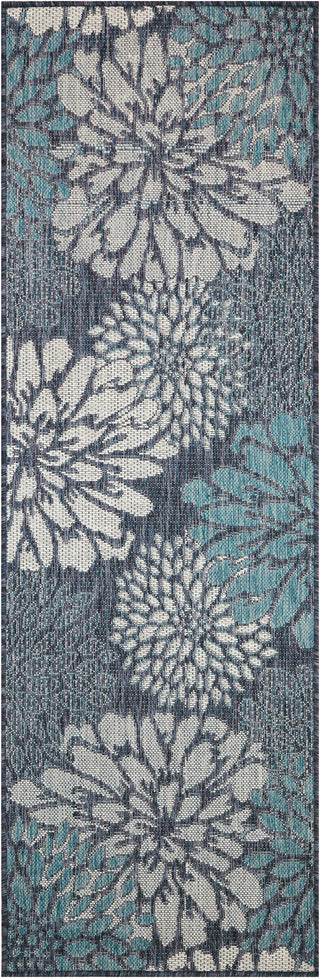 The Rug Corner Nourison Home Garden Oasis GOA06 NAVY Area Rugs  