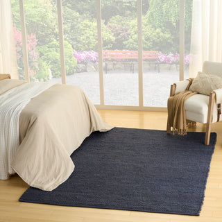 The Rug Corner Nourison Home Nourison Home - Natural Jute Navy Area Rug NJT01  