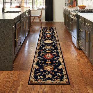 The Rug Corner Nourison Home Antique Bloom ANB01 NAVY Area Rugs  
