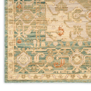 The Rug Corner Nourison Home Antique Bloom ANB03 TEAL Area Rugs  