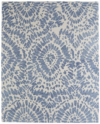 The Rug Corner Feizy Wallace Modern Abstract - Blue/Ivory  
