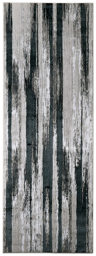 The Rug Corner Feizy Micah Modern Abstract - Black/Silver/Gray  