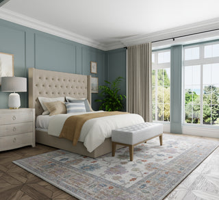 The Rug Corner Feizy Dartmouth Transitional Floral & Botanical - Ivory/Brown/Blue  