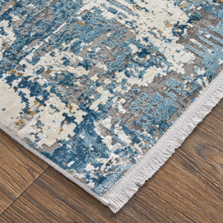 The Rug Corner Feizy Cadiz Modern Abstract - Ivory/Tan/Blue  