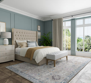 The Rug Corner Feizy Dartmouth Transitional Floral & Botanical - Gray/Blue/Taupe  