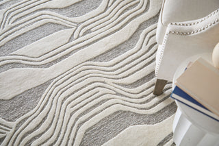 The Rug Corner Feizy Kimball Transitional Abstract - Ivory/Gray  Kimball Transitional Abstract - Ivory/Gray