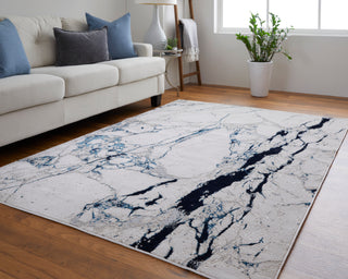 lifestyle The Rug Corner Feizy Indio Modern Abstract - Ivory/Blue/Black  Indio Modern Abstract - Ivory/Blue/Black