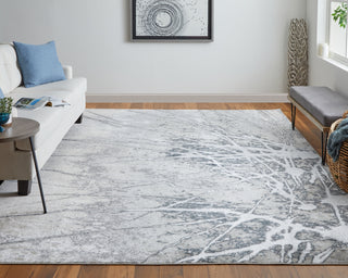 Astra Transitional Abstract - Gray/Silver/Ivory