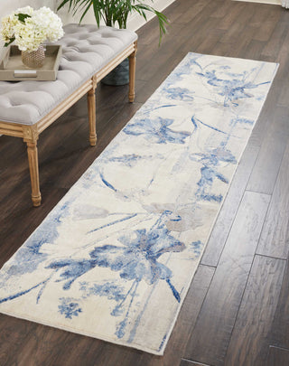 The Rug Corner Nourison Home Nourison Home - Somerset Ivory/Blue Area Rug ST18  