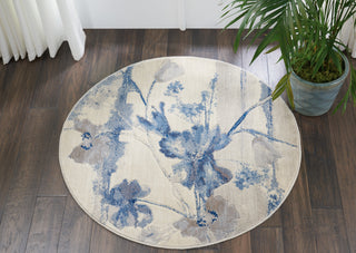 The Rug Corner Nourison Home Nourison Home - Somerset Ivory/Blue Area Rug ST18  