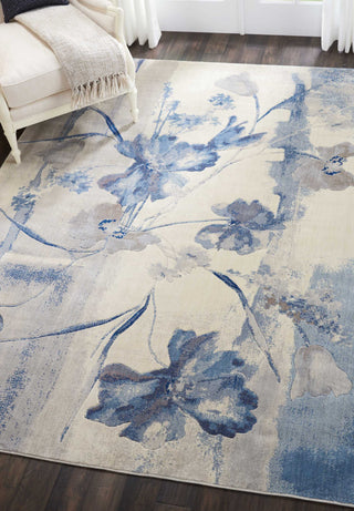 The Rug Corner Nourison Home Nourison Home - Somerset Ivory/Blue Area Rug ST18  