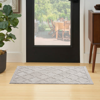 The Rug Corner Nourison Home Nourison Home - Easy Care Silver/Green Area Rug NES01  