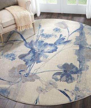 The Rug Corner Nourison Home Nourison Home - Somerset Ivory/Blue Area Rug ST18  