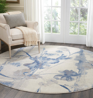 The Rug Corner Nourison Home Nourison Home - Somerset Ivory/Blue Area Rug ST18  