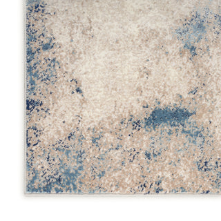 The Rug Corner Calvin Klein Calvin Klein Infinity - Ivory/Blue Area Rug IFN05  