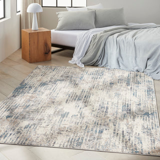 The Rug Corner Calvin Klein Calvin Klein Infinity - Ivory/Blue Area Rug IFN04  
