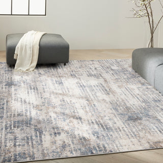 The Rug Corner Calvin Klein Calvin Klein Infinity - Ivory/Blue Area Rug IFN04  