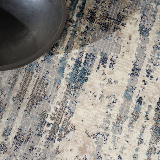 The Rug Corner Calvin Klein Calvin Klein Infinity - Ivory/Blue Area Rug IFN04  