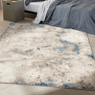 The Rug Corner Calvin Klein Calvin Klein Infinity - Ivory/Blue Area Rug IFN05  