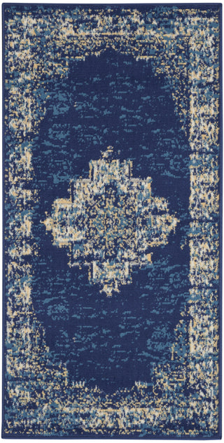 The Rug Corner Nourison Home Nourison Home - Grafix Navy/Blue Area Rug GRF14  