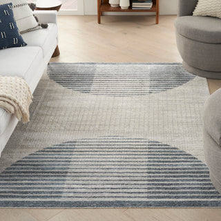 The Rug Corner Nourison Home Nourison Home - Astra Machine Washable Ivory/Blue Area Rug ASW03  
