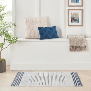 The Rug Corner Nourison Home Astra Machine Washable ASW04 IVBLU Area Rugs  