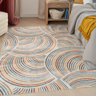 The Rug Corner Nourison Home Nourison Home - Astra Machine Washable Ivory/Multi-Color Area Rug ASW08  