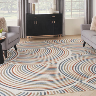 The Rug Corner Nourison Home Nourison Home - Astra Machine Washable Ivory/Multi-Color Area Rug ASW08  