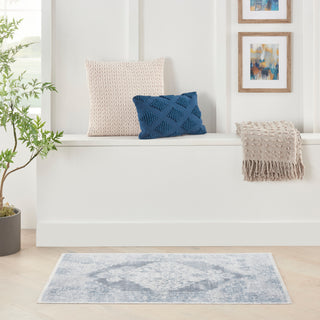 The Rug Corner Nourison Home Nourison Home - Astra Machine Washable Blue/Ivory Area Rug ASW11  