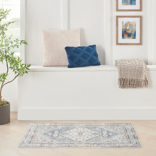 The Rug Corner Nourison Home Nourison Home - Astra Machine Washable Light Blue Area Rug ASW11  