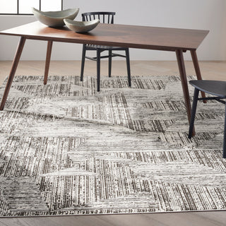 The Rug Corner Calvin Klein CK024 Irradiant IRR01 CRMBK Area Rugs  