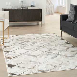 The Rug Corner Nourison Home Glitz GLZ02 IVGRY Area Rugs  