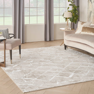 The Rug Corner Nourison Home Glitz GLZ02 IVGRY Area Rugs  