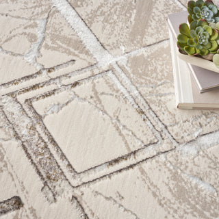 The Rug Corner Nourison Home Glitz GLZ02 IVGRY Area Rugs  