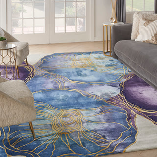 Nourison Home - Prismatic Blue/Gold Area Rug PRS32