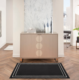 The Rug Corner Nourison Home Nourison Home - Nourison Essentials Black/Ivory Area Rug NRE02  
