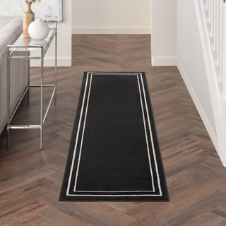 The Rug Corner Nourison Home Nourison Home - Nourison Essentials Black/Ivory Area Rug NRE02  