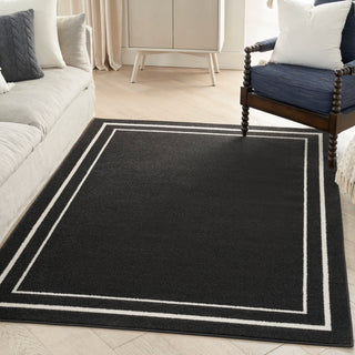 The Rug Corner Nourison Home Nourison Home - Nourison Essentials Black/Ivory Area Rug NRE02  