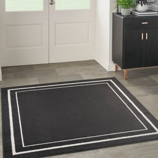 The Rug Corner Nourison Home Nourison Home - Nourison Essentials Black/Ivory Area Rug NRE02  