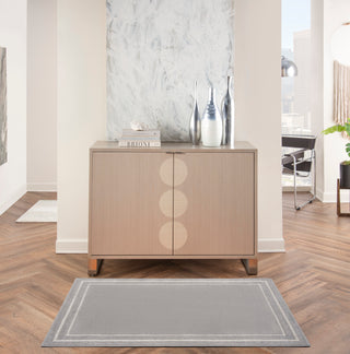 The Rug Corner Nourison Home Nourison Home - Nourison Essentials Grey/Ivory Area Rug NRE02  