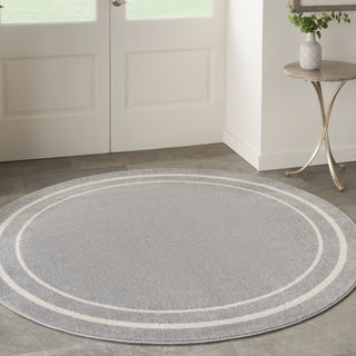 The Rug Corner Nourison Home Nourison Home - Nourison Essentials Grey/Ivory Area Rug NRE02  