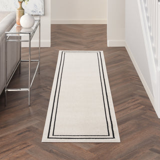 The Rug Corner Nourison Home Nourison Home - Nourison Essentials Ivory/Black Area Rug NRE02  