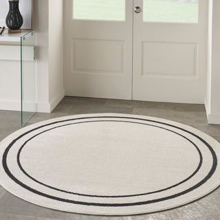 The Rug Corner Nourison Home Nourison Home - Nourison Essentials Ivory/Black Area Rug NRE02  