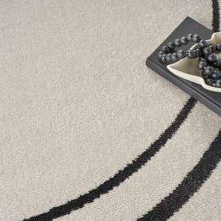 The Rug Corner Nourison Home Nourison Home - Nourison Essentials Ivory/Black Area Rug NRE02  