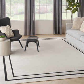 The Rug Corner Nourison Home Nourison Home - Nourison Essentials Ivory/Black Area Rug NRE02  